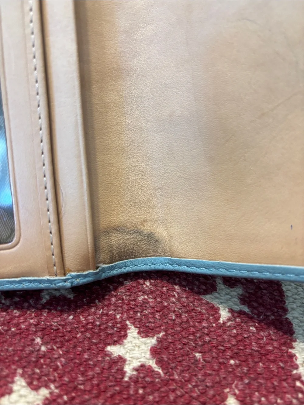 Vintage Coach Legacy Light Blue Leather Buckle Wallet